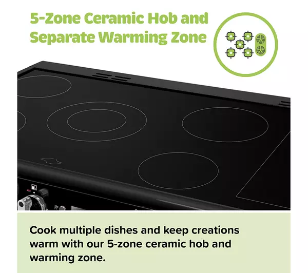 LEISURE Cookmaster CK100C210K Electric Ceramic Range Cooker - Black