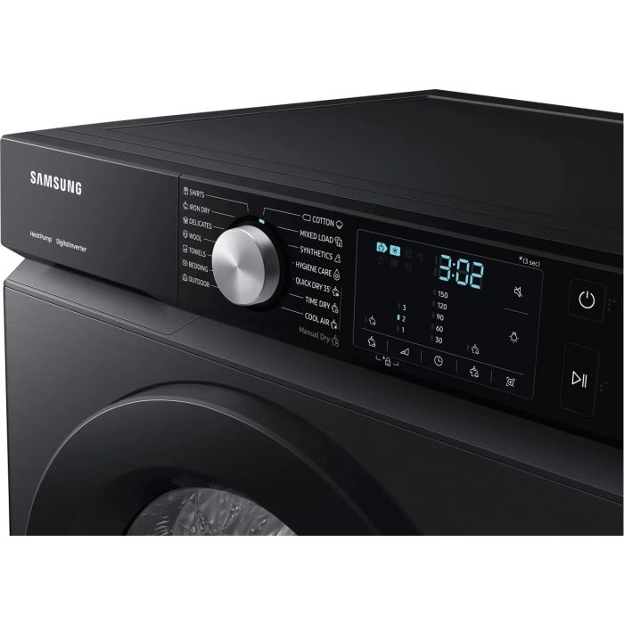 SAMSUNG Bespoke Series 5+ OptimalDry DV90BBA245AB EU WiFi-enabled 9 kg Heat Pump Tumble Dryer - Black