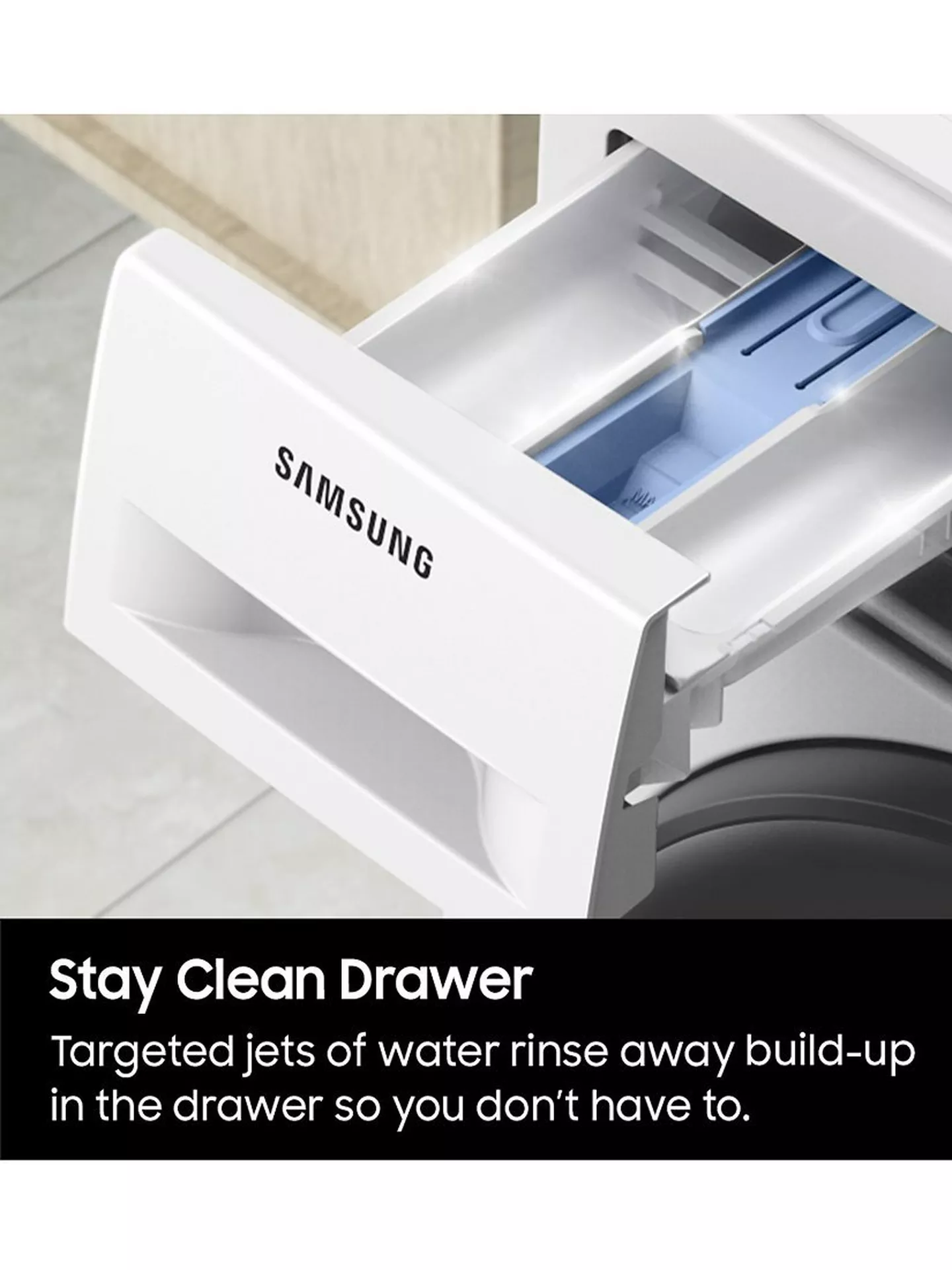 SAMSUNG Series 5 ecobubble WD90TA046BE EU 9 kg Washer Dryer - White