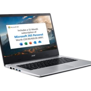 ACER Aspire 3 14 Laptop - AMD Ryzen 3 128 GB SSD Silver