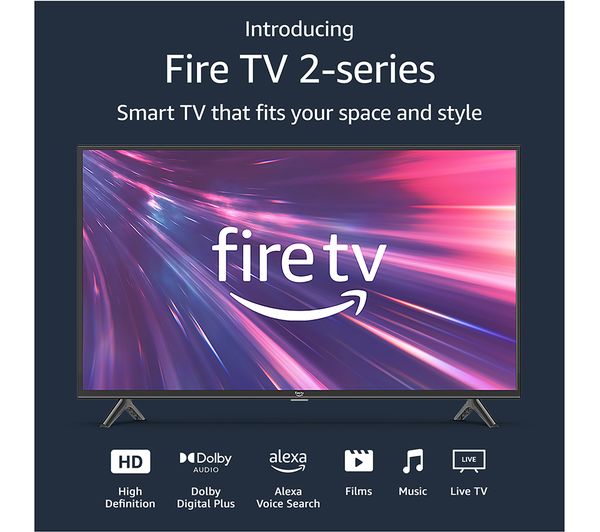 AMAZON Omni QLED Series Fire TV QL55F601U 55" Smart 4K Ultra HD HDR TV with Amazon Alexa