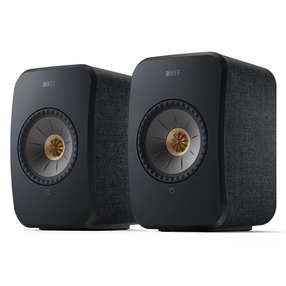 KEF AUDIO LSX II Wireless Multi-room Bookshelf Speakers - Carbon Black