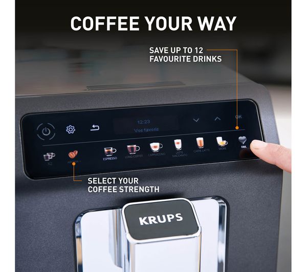 KRUPS Evidence One EA895N40 Bean to Cup Coffee Machine – Meteor Grey