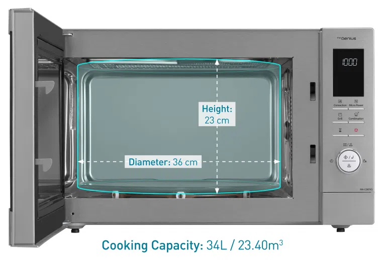 PANASONIC NN-CD87KSBPQ Compact Combination Microwave - Stainless Steel - Image 3