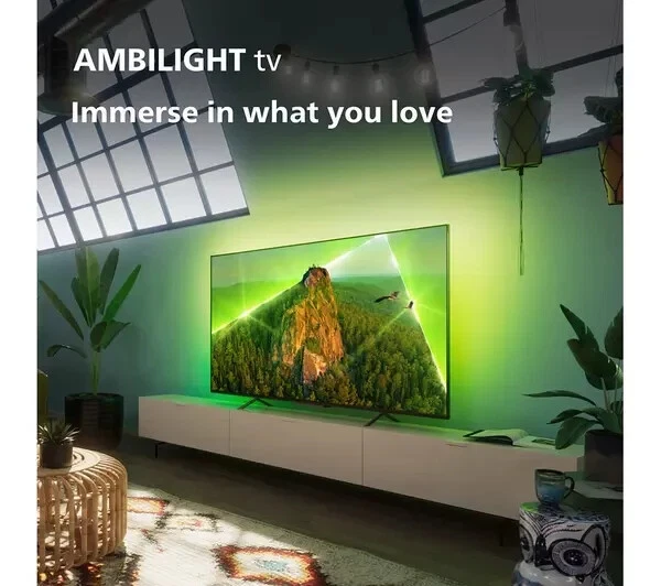 PHILIPS Ambilight 43PUS8108 12 43" Smart 4K Ultra HD HDR LED TV with Amazon Alexa