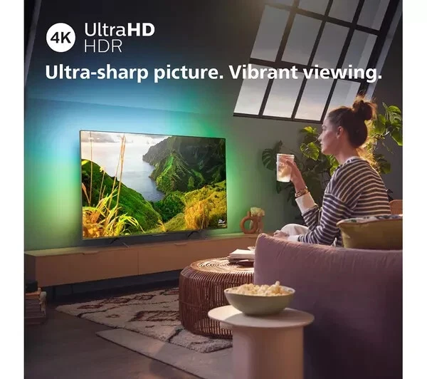 PHILIPS Ambilight 43PUS8108 12 43" Smart 4K Ultra HD HDR LED TV with Amazon Alexa