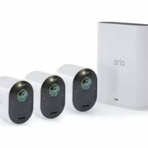 ARLO Ultra 2 4K Ultra HD WiFi Security Camera System - 3 Cameras White