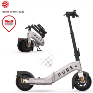 PURE ELECTRIC Pure Advance Flex Electric Folding Scooter - Platinum Silver