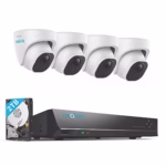 REOLINK PoE AI NVS8-5KD4-A 8-channel 4K Ultra HD NVR Security System - 2 TB  4 Cameras