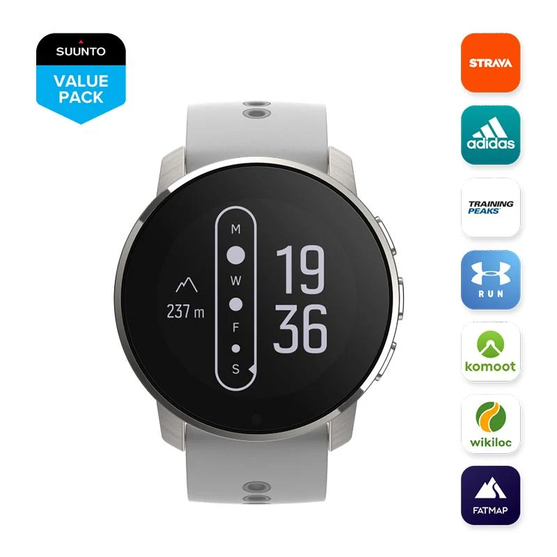 SUUNTO 9 Peak Sports Watch - Birch White Titanium Universal