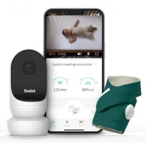 OWLET Baby Monitor Duo Smart Sock 3 & Cam 2 Bundle - Deep Sea Green