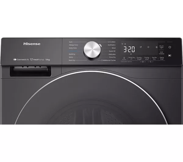 HISENSE 5S Series DH5S102BB WiFi-enabled 10 kg Heat Pump Tumble Dryer - Black