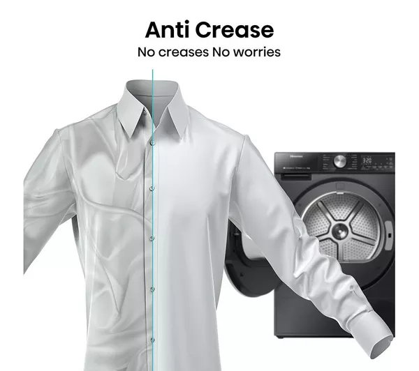 HISENSE 5S Series DH5S102BB WiFi-enabled 10 kg Heat Pump Tumble Dryer - Black