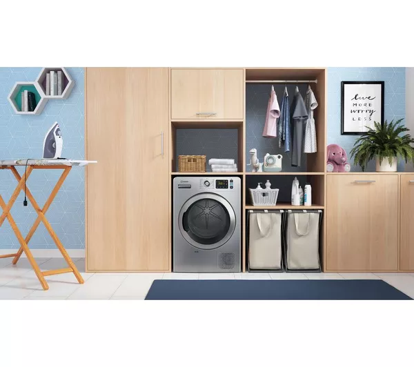 INDESIT Push&Go YT M11 82SS X UK 8 kg Heat Pump Tumble Dryer - Silver