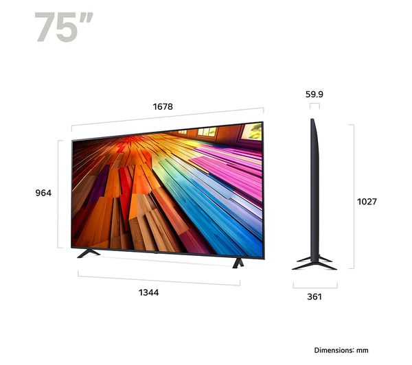 LG 75UT80006LA 75 Smart 4K Ultra HD HDR LED TV with Amazon Alexa