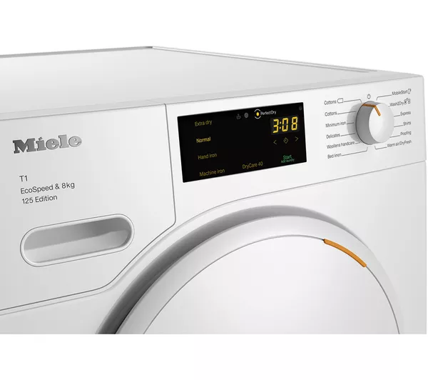 MIELE T1 TWC660WP WiFi-enabled 8 kg Heat Pump Tumble Dryer - White