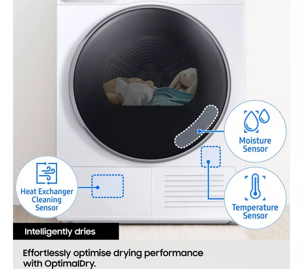 SAMSUNG Series 5 AI Energy DV90CGC0A0AEEU 9 kg Heat Pump Tumble Dryer - White
