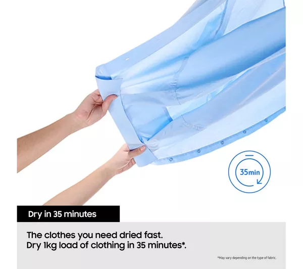 SAMSUNG Series 5 AI Energy DV90CGC0A0AEEU 9 kg Heat Pump Tumble Dryer - White