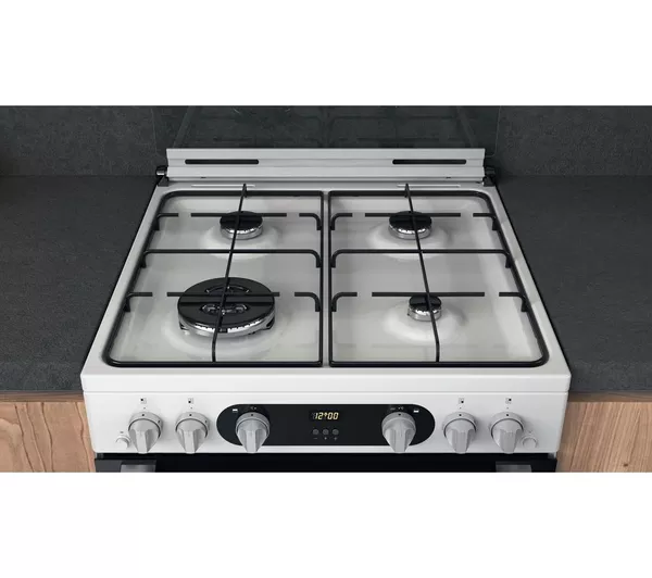HOTPOINT HD67G02CCW 60 cm Gas Cooker - White