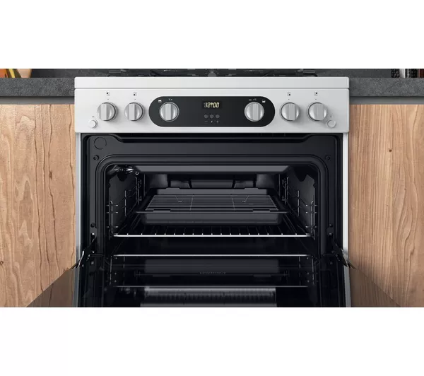 HOTPOINT HD67G02CCW 60 cm Gas Cooker - White