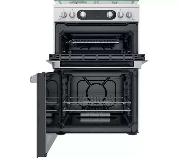 HOTPOINT HD67G02CCW 60 cm Gas Cooker - White