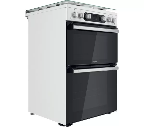 HOTPOINT HD67G02CCW 60 cm Gas Cooker - White