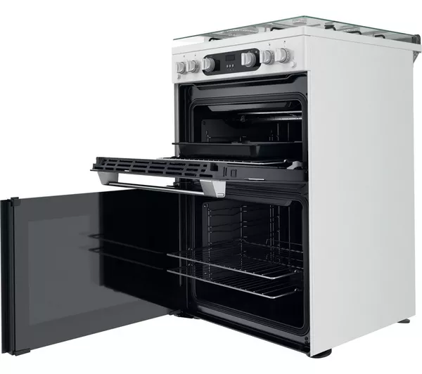 HOTPOINT HD67G02CCW 60 cm Gas Cooker - White