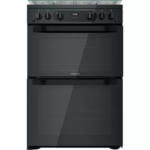 HOTPOINT HDM67G0CCB 60 cm Gas Cooker - Black