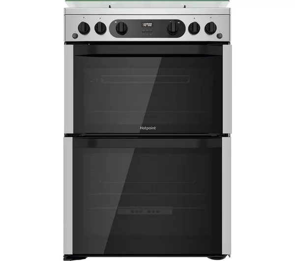 HOTPOINT HDM67G0CCX 60 cm Gas Cooker - Stainless Steel