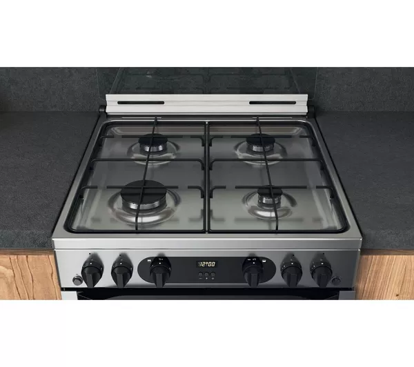 HOTPOINT HDM67G0CCX 60 cm Gas Cooker - Stainless Steel