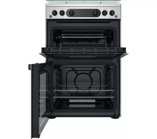 HOTPOINT HDM67G0CCX 60 cm Gas Cooker - Stainless Steel