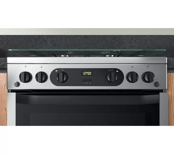 HOTPOINT HDM67G0CCX 60 cm Gas Cooker - Stainless Steel