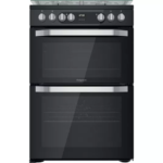 HOTPOINT Multiflow HDM67G9C2CB 60 cm Dual Fuel Cooker - Black
