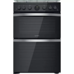 INDESIT Flame Control ID67G0MCB 60 cm Gas Cooker - Black