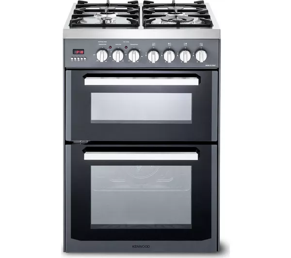 KENWOOD CK234DF SL 60 cm Dual Fuel Cooker - Grey & Chrome