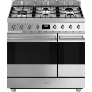 SMEG C92GMX2 90 Dual Fuel Range Cooker - Stainless Steel
