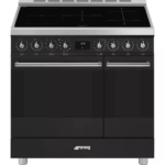 SMEG C92IPMB2 90 cm Electric Induction Range Cooker - Matte Black