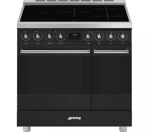 SMEG C92IPMB2 90 cm Electric Induction Range Cooker - Matte Black