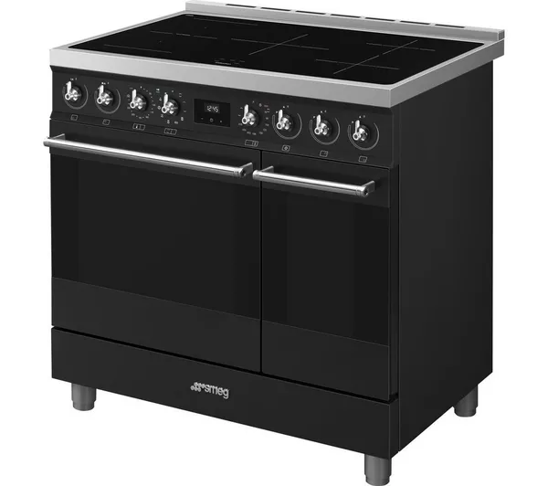 SMEG C92IPMB2 90 cm Electric Induction Range Cooker - Matte Black