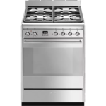 SMEG SUK61MX9 60 cm Dual Fuel Cooker - Stainless Steel