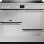 STOVES Sterling Deluxe D1000Ei ZLS Electric Induction Range Cooker - Stainless Steel & Chrome