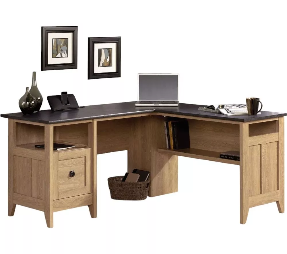 TEKNIK Home Study L-shaped Office Desk - Slate