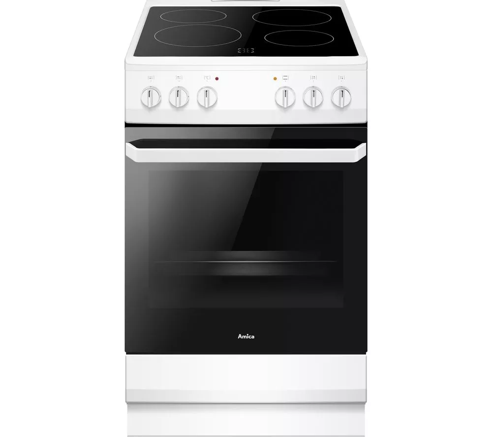 AMICA AFC1530WH 50 cm Electric Ceramic Cooker - White