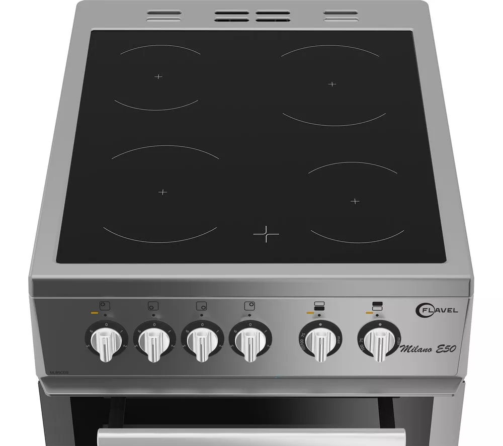 FLAVEL MLB7CDS 50 cm Electric Ceramic Cooker - Silver