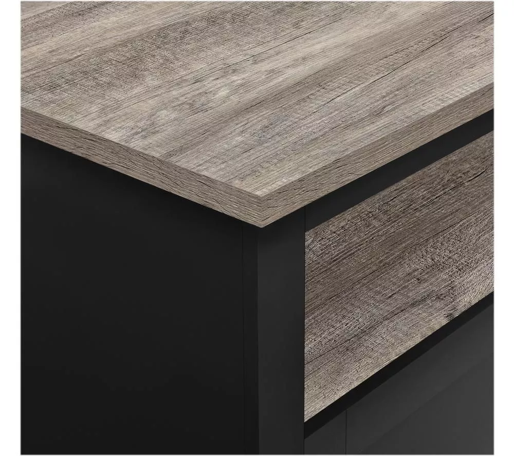 DOREL HOME 1753296PCOMUK Carver 1359 mm TV Stand - Black & Brown