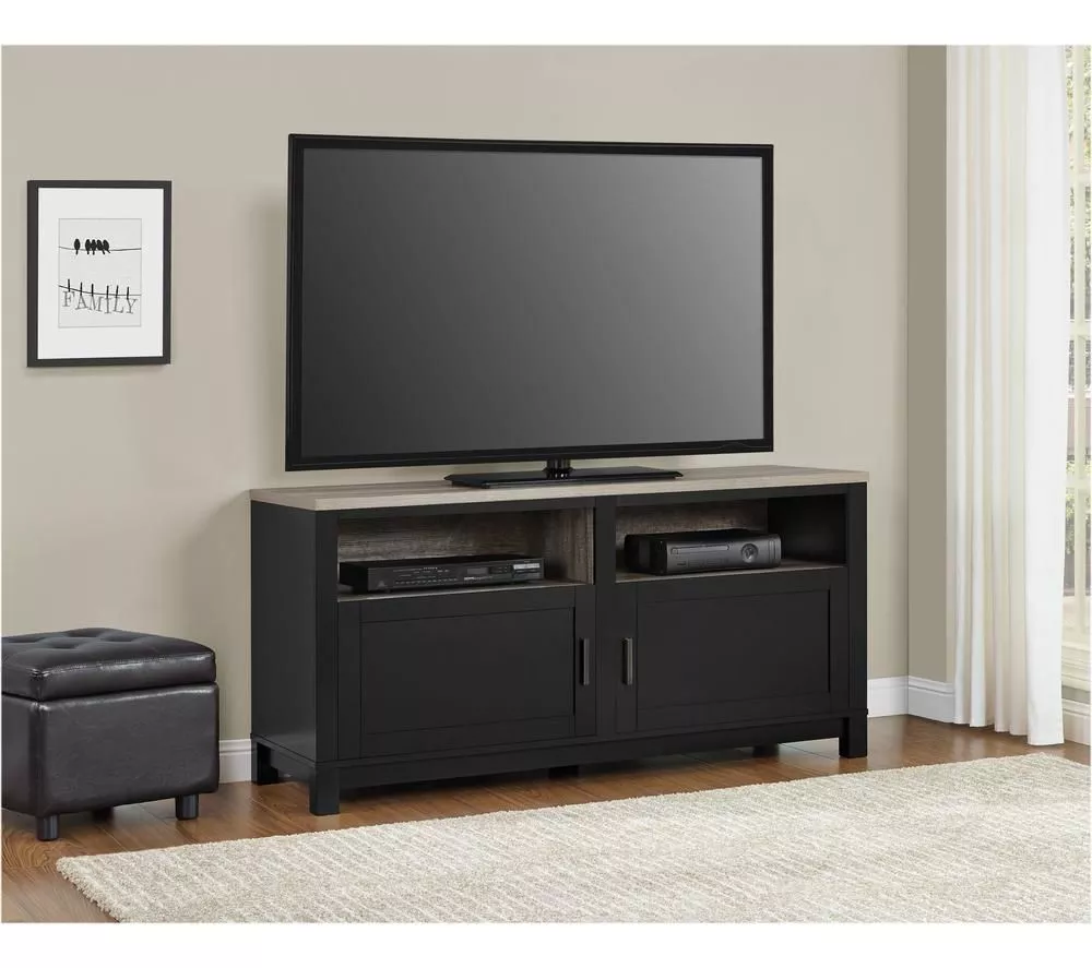 DOREL HOME 1753296PCOMUK Carver 1359 mm TV Stand - Black & Brown