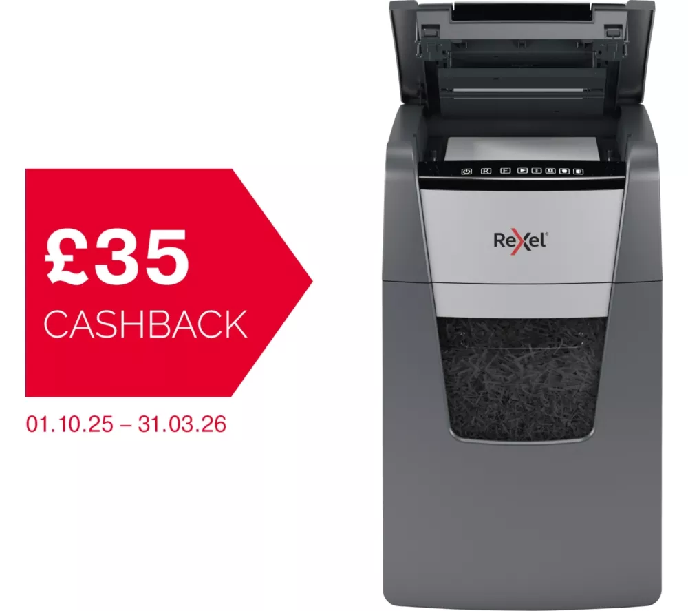 REXEL Optimum AutoFeed+ 150M Micro Cut Paper Shredder - Image 2