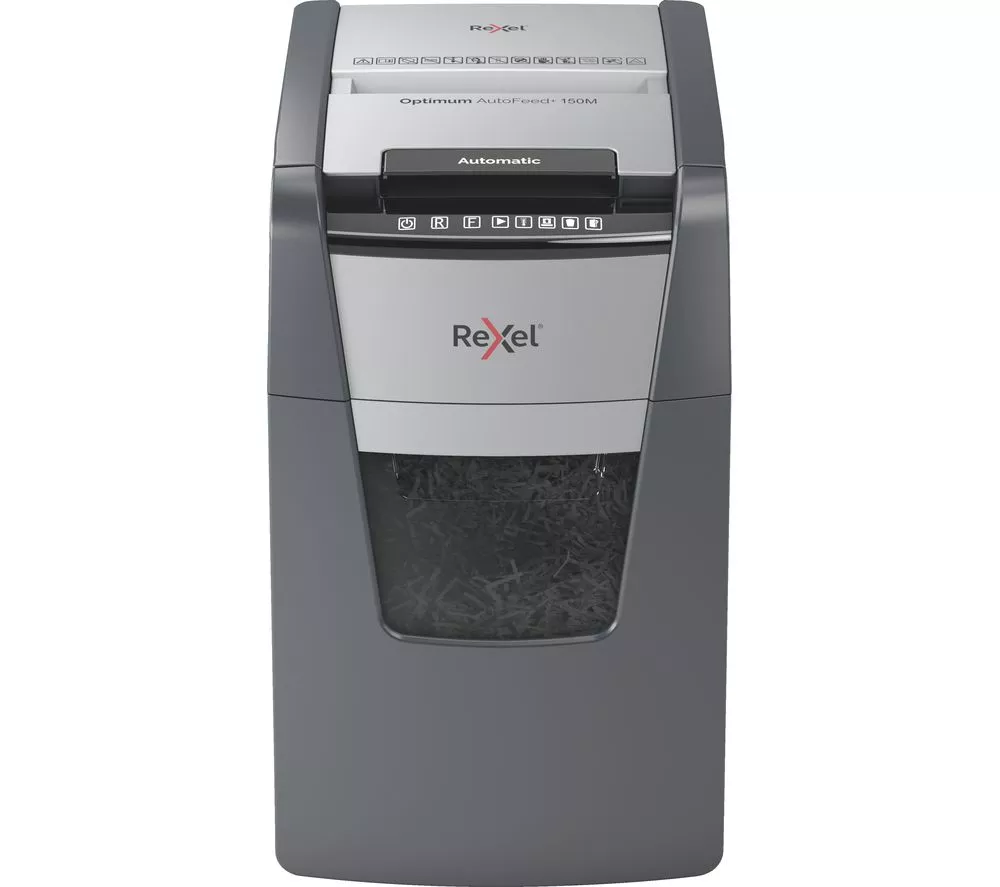 REXEL Optimum AutoFeed+ 150M Micro Cut Paper Shredder - Image 3