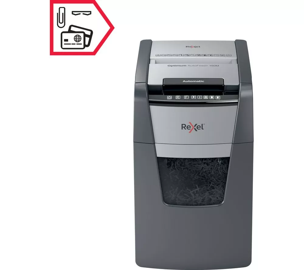 REXEL Optimum AutoFeed+ 150M Micro Cut Paper Shredder - Image 7