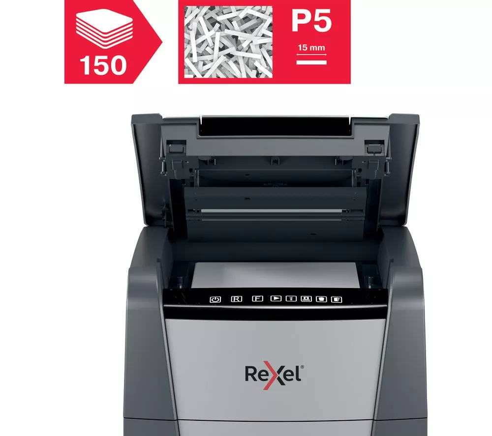 REXEL Optimum AutoFeed+ 150M Micro Cut Paper Shredder - Image 8